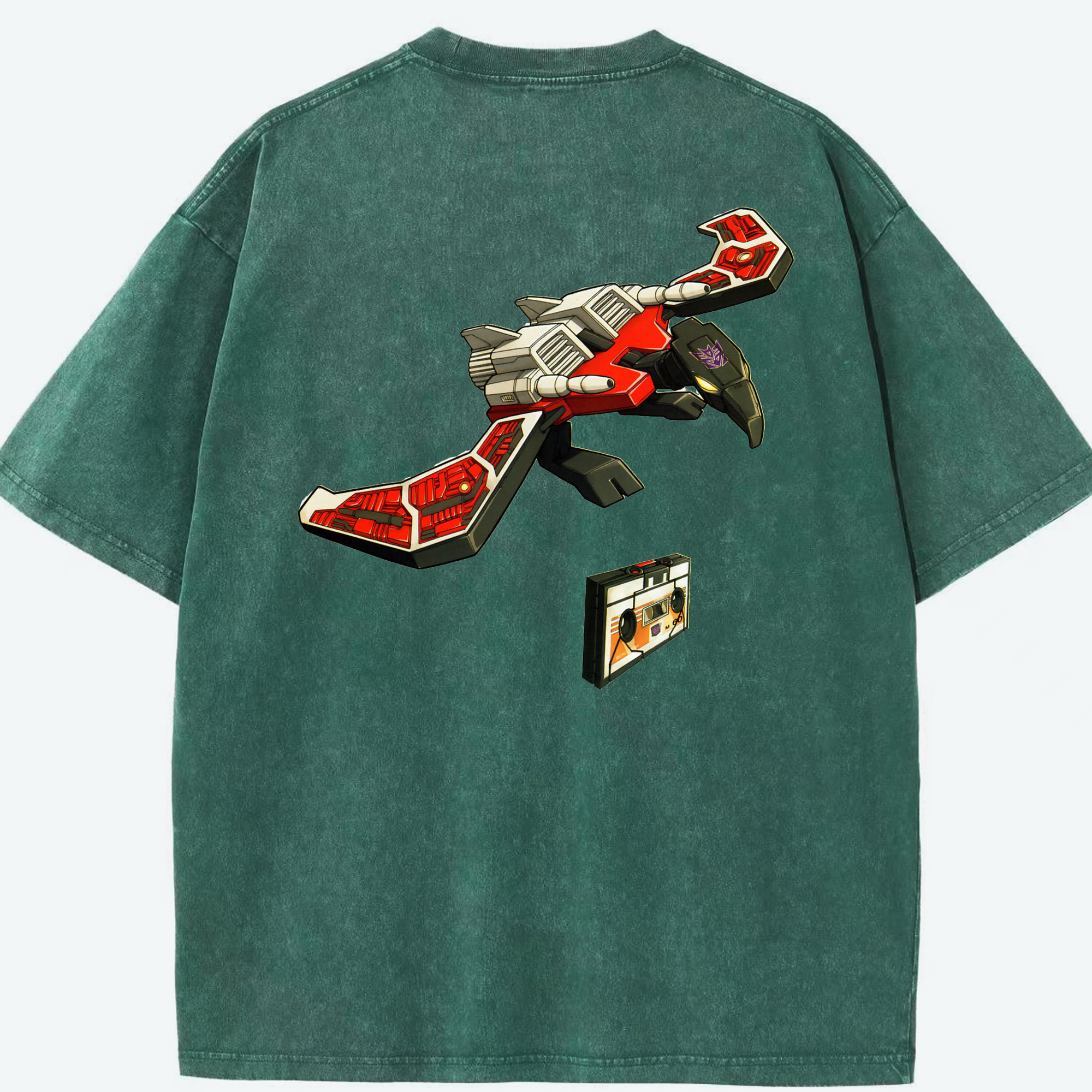 （画像用）  綿100% ヴィンテージ風 半袖Tシャツ（背面プリント）